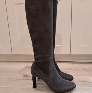 Geox Gray Heeled Boots Modern Elegance